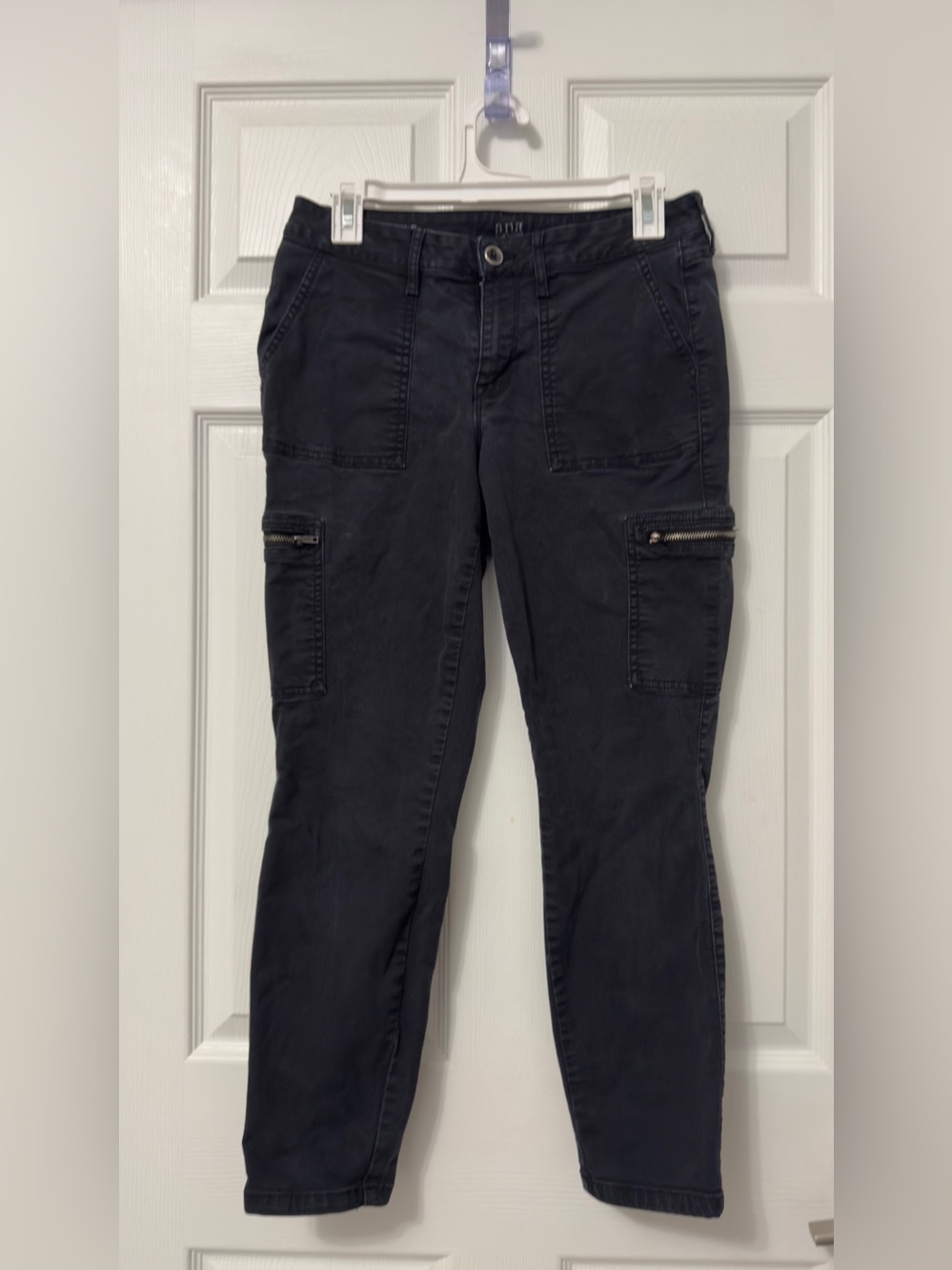 a.n.a Black Skinny Cargo Jeans with Zipper Pockets